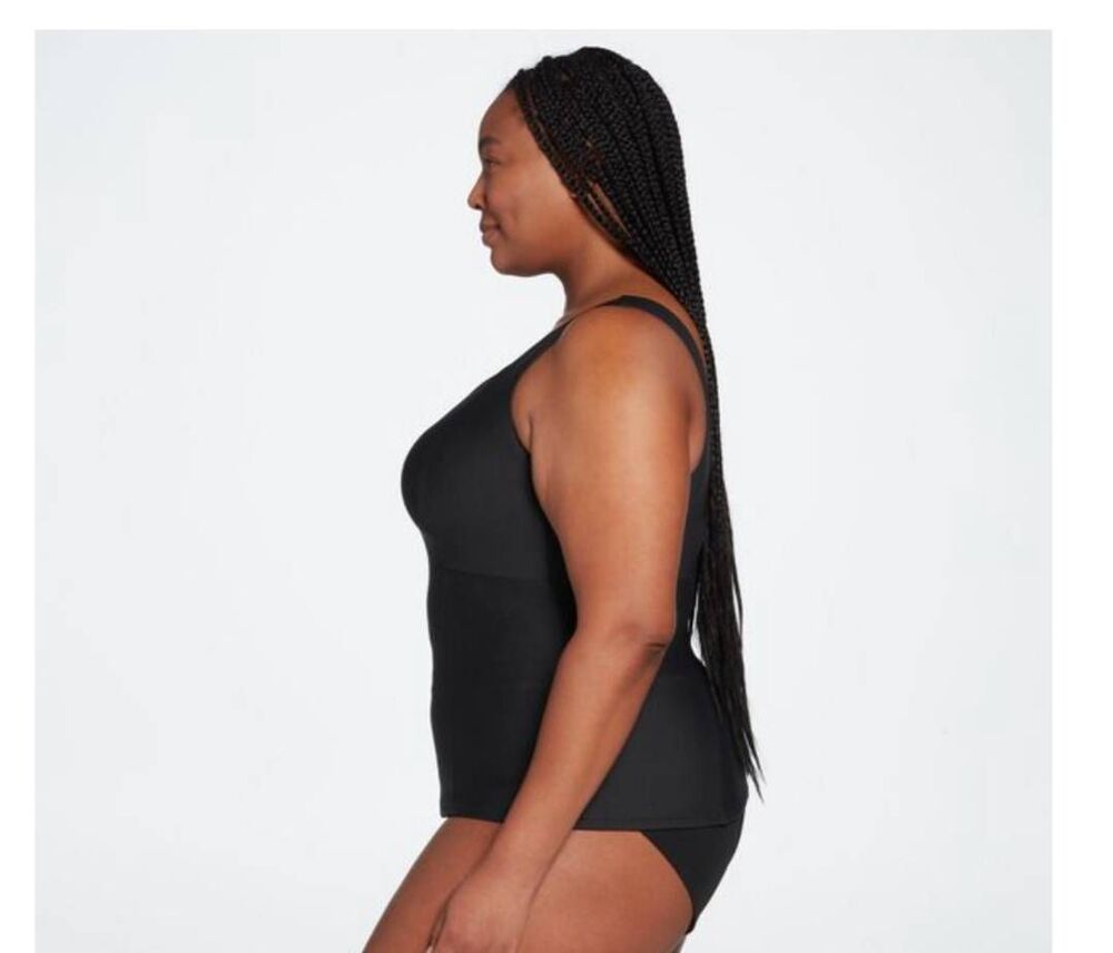 CALIA Power Sculpt Tankini Swimsuit Top 3X Black High Support UPF 50+ NWT HTF - Picture 3 of 13